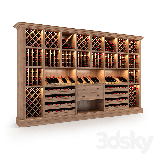 Wine rack Store Wine STAND 396) 3ds Max - thumbnail 1