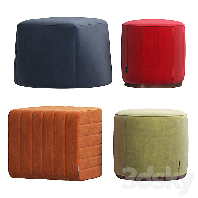 2nd collection of poufs from DOMKAPA 3ds Max - thumbnail 1