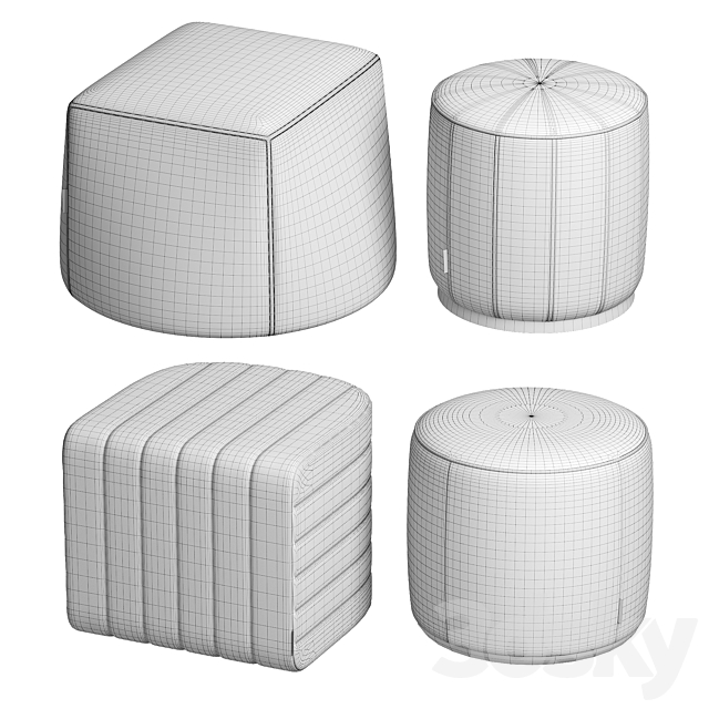 2nd collection of poufs from DOMKAPA 3ds Max - thumbnail 3