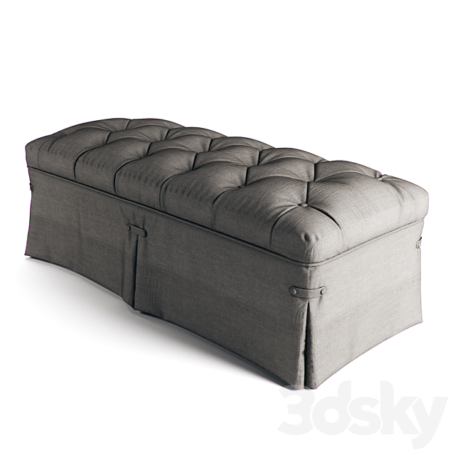 Abbie Storage Bench 3DS Max Model - thumbnail 2