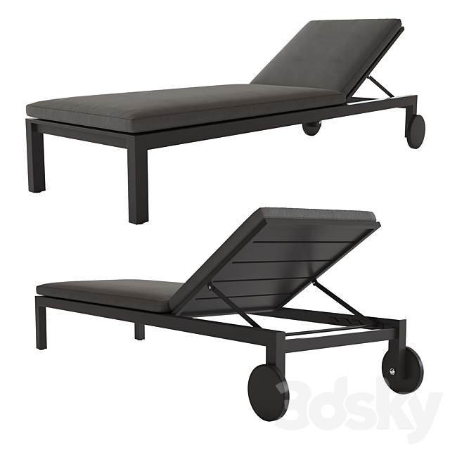 AEGEAN ALUMINUM CHAISE 3DSMax File - thumbnail 1