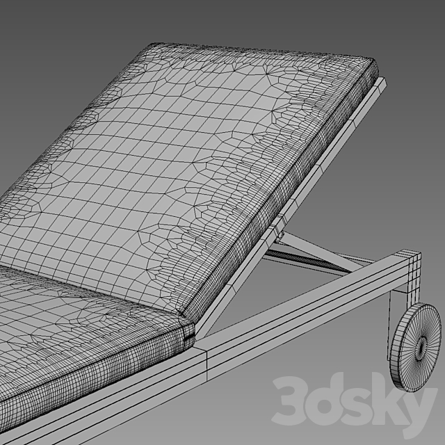 AEGEAN ALUMINUM CHAISE 3DSMax File - thumbnail 2