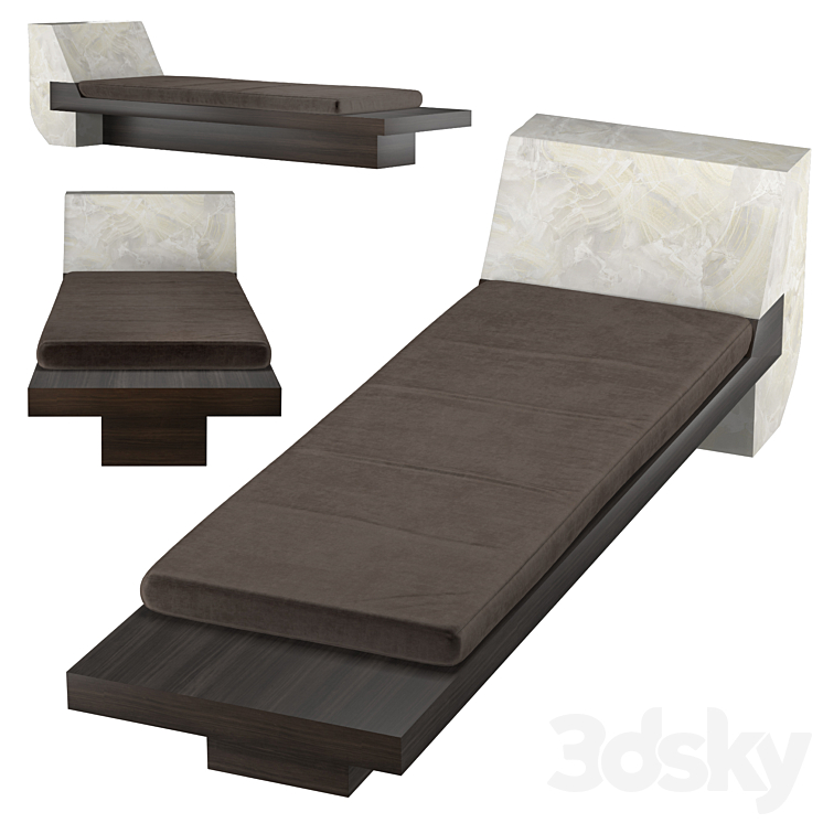 Alabaster Daybed 3DS Max Model - thumbnail 1