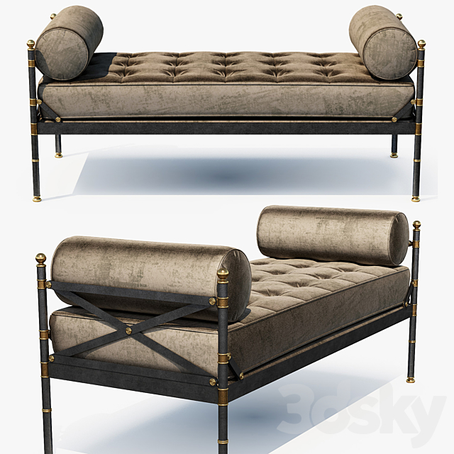 Alfonso Marina Ebanista – Loubes bench 3ds Max - thumbnail 1