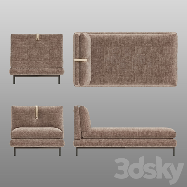 Anatomy Design – DW Sofa Chaise Lounge 3DS Max Model - thumbnail 3