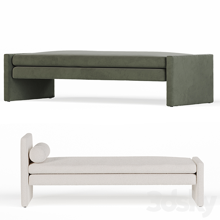 Angle Bench \\Segment Daybed – TRNK 3DS Max Model - thumbnail 1