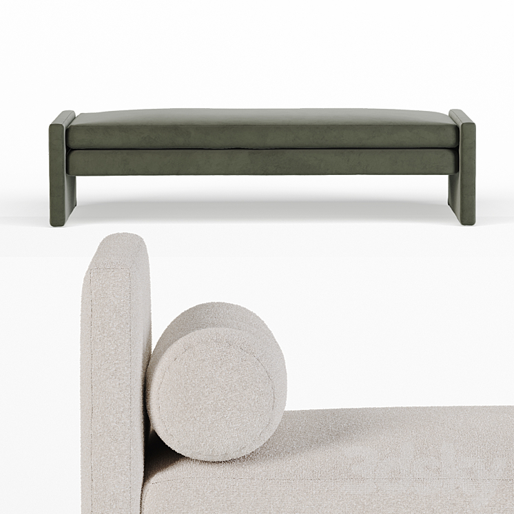 Angle Bench \\Segment Daybed – TRNK 3DS Max Model - thumbnail 2