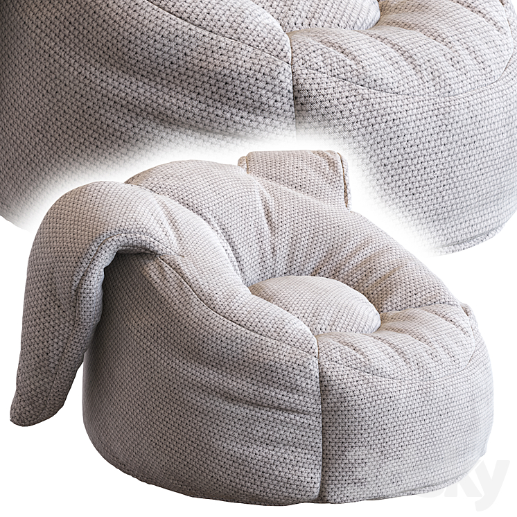 Animal Bean Bag Chairs 3DS Max Model - thumbnail 2