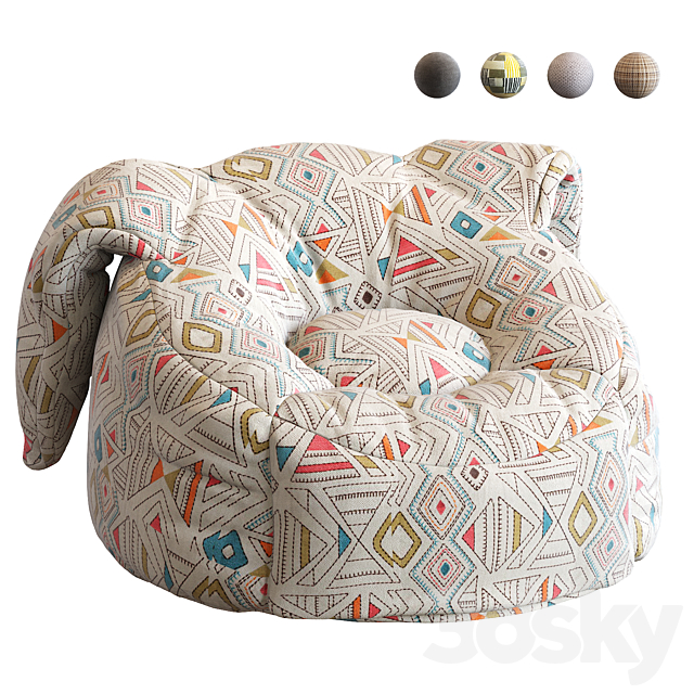 Animal Bean Bag Chairs 3DSMax File - thumbnail 1