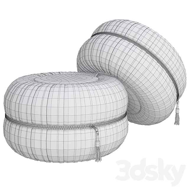 ANNA POUF – Poufs from Freifrau 3DS Max Model - thumbnail 2