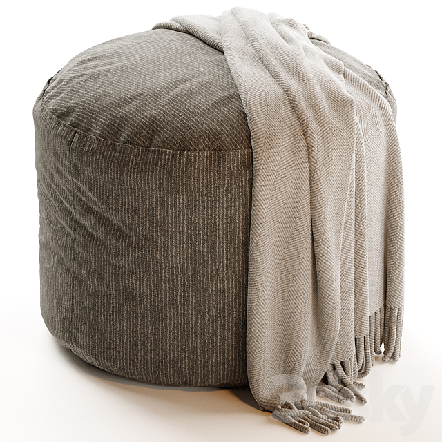 ANYWHERE IVORY POUF 3DSMax File - thumbnail 2