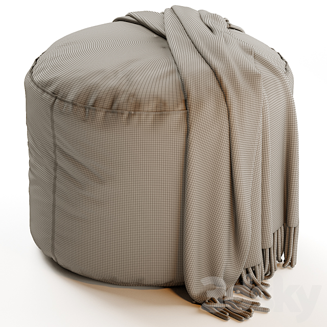 ANYWHERE IVORY POUF 3DSMax File - thumbnail 5