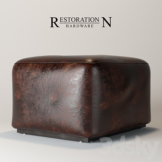 ARM LEATHER OTTOMAN 3DSMax File - thumbnail 1