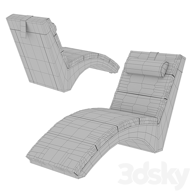 Armchair Hoff Lounge 3DS Max Model - thumbnail 4