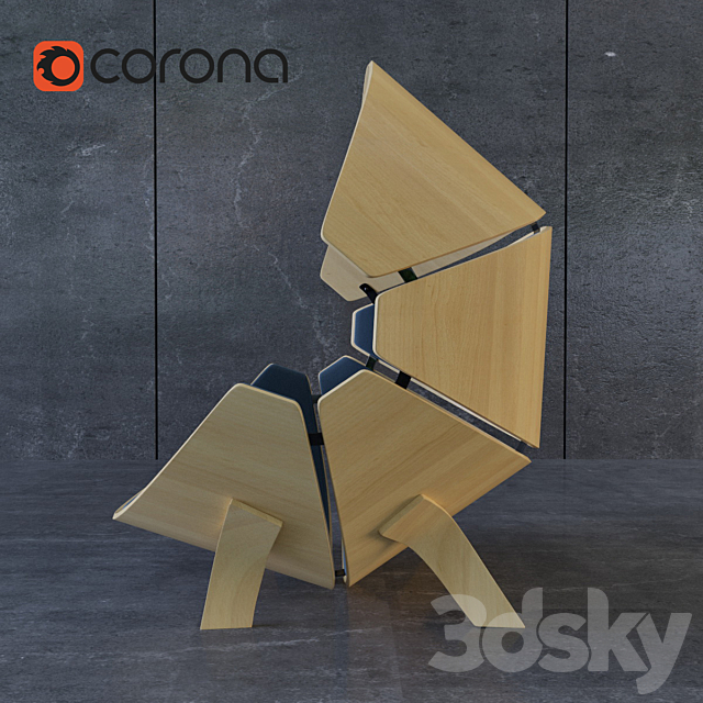 Armchair-seekers 3DS Max Model - thumbnail 2