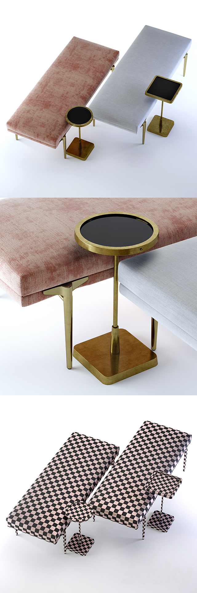 Arteriors Andrea Benches and Kaela Tables 3DSMax File - thumbnail 2