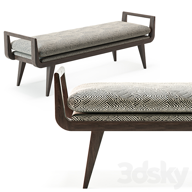 Arteriors Santana Bench 4541 3DSMax File - thumbnail 1