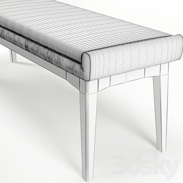 Article.Chanel Volcanic Gray 56 Bench 3DSMax File - thumbnail 3