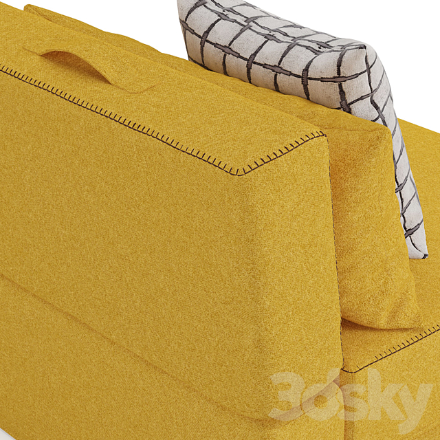 Arty pouf bed 3ds Max - thumbnail 3