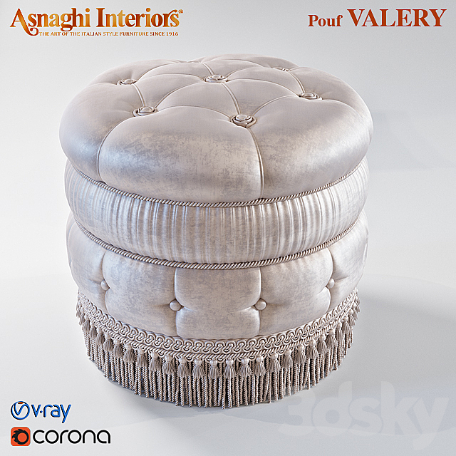 ASNAGHI POUF VALERY 3DSMax File - thumbnail 1