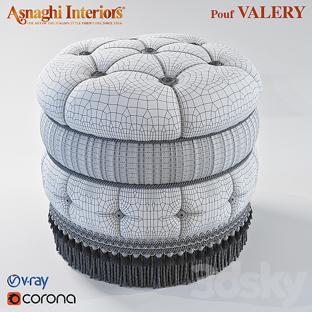 ASNAGHI POUF VALERY 3DSMax File - thumbnail 2