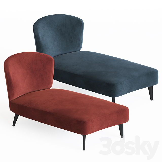 Aston Chaise longue Minotti 3DSMax File - thumbnail 1