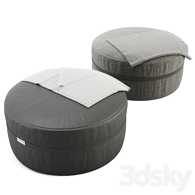 ATMOSPHERA Ponente Coffee Table pouf 3DSMax File - thumbnail 2