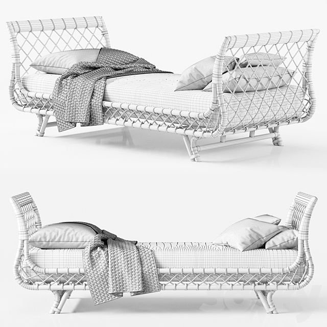 Avalon Daybed by Serena & Lily 3DS Max Model - thumbnail 3