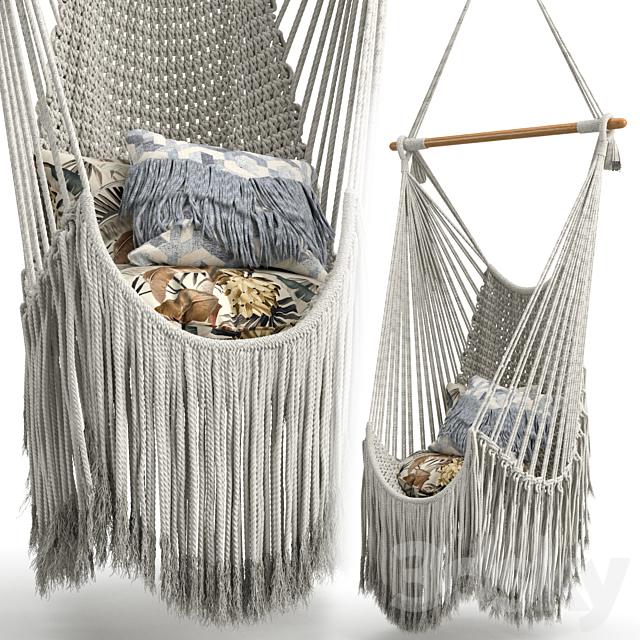 Babylonica Macrame Swing 3DS Max Model - thumbnail 2