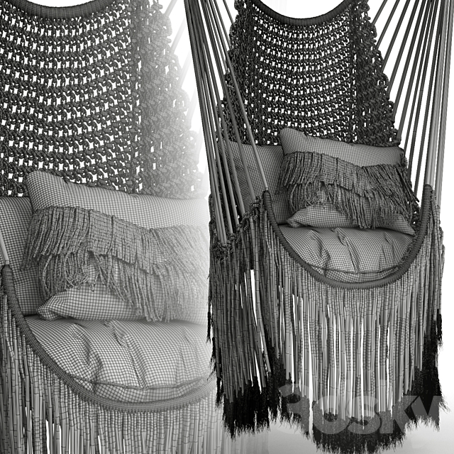 Babylonica Macrame Swing 3DS Max Model - thumbnail 5