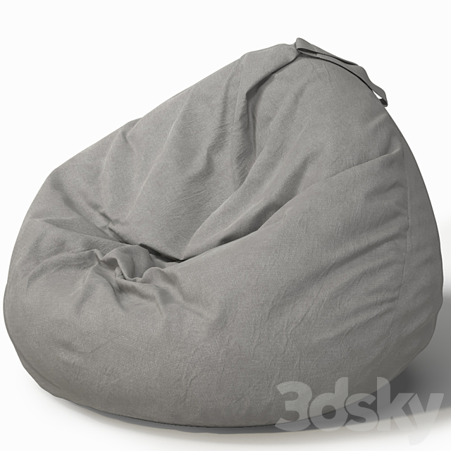 Bag chair 3ds Max - thumbnail 2