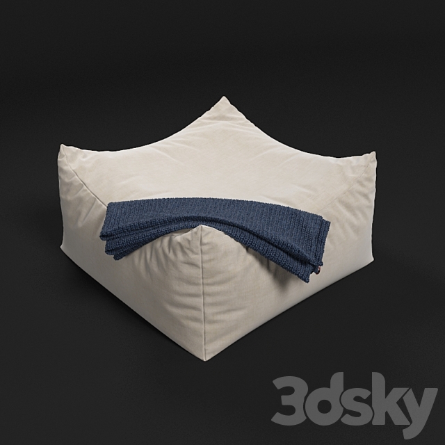 Bag chair 3DS Max Model - thumbnail 2