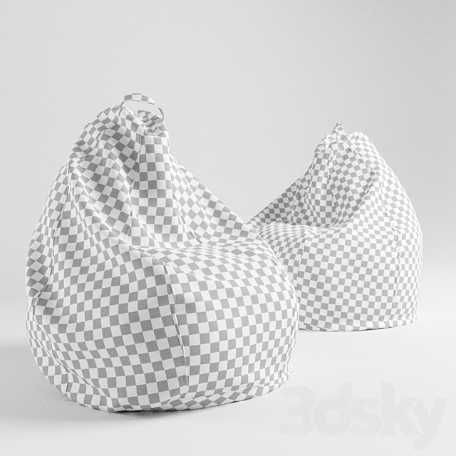 Bag chair 3DSMax File - thumbnail 2