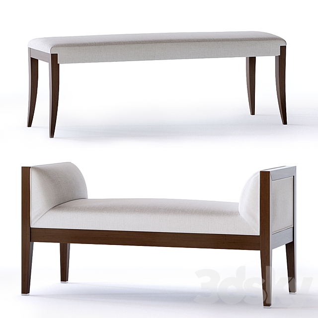 Baker Atelier and 20th Century bench 3ds Max - thumbnail 1