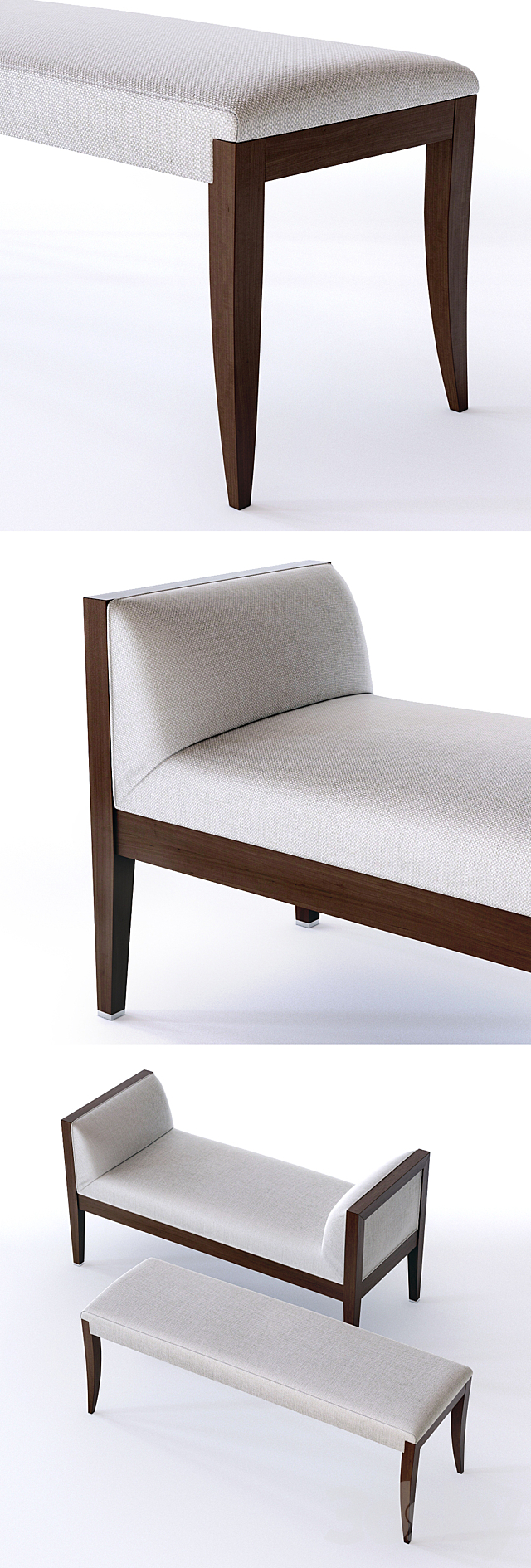 Baker Atelier and 20th Century bench 3ds Max - thumbnail 2