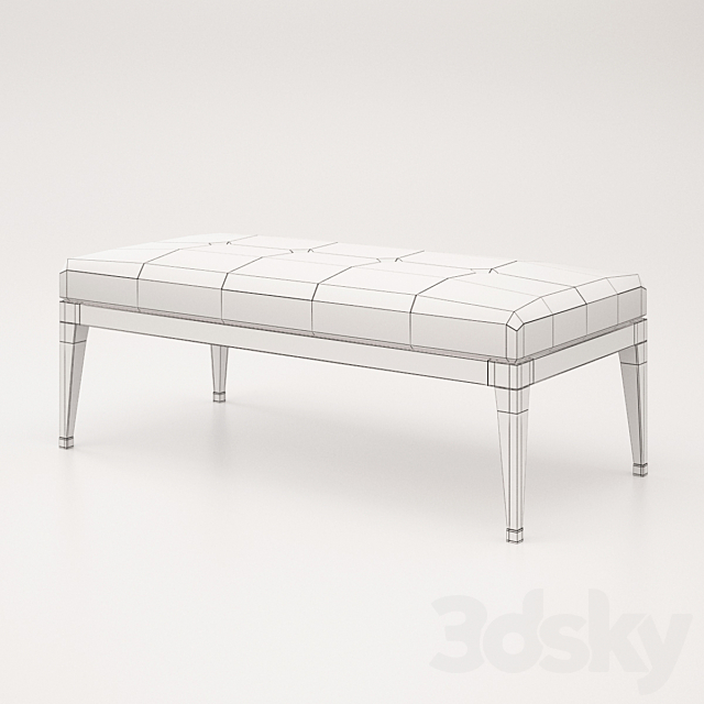 Baker – MODERN MOMENT BENCH No. 3616 3DS Max Model - thumbnail 3