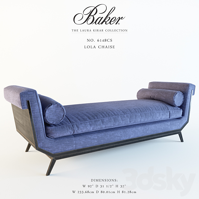 Baker_No. 6148CS_Lola Chaise 3DSMax File - thumbnail 1