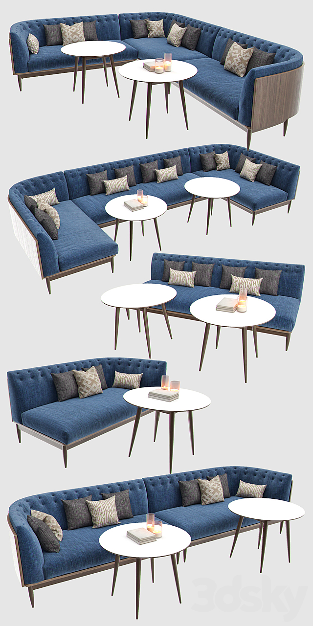 BANQUET Seating 001 3DS Max Model - thumbnail 2