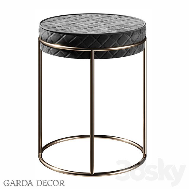 Banquet Velor Black Round (GOLD) GY-BEN8178GOLD-BL Garda Decor 3DSMax File - thumbnail 1