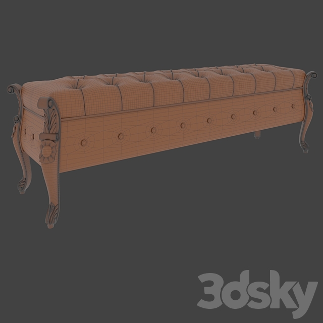 Banquette 3DS Max Model - thumbnail 2