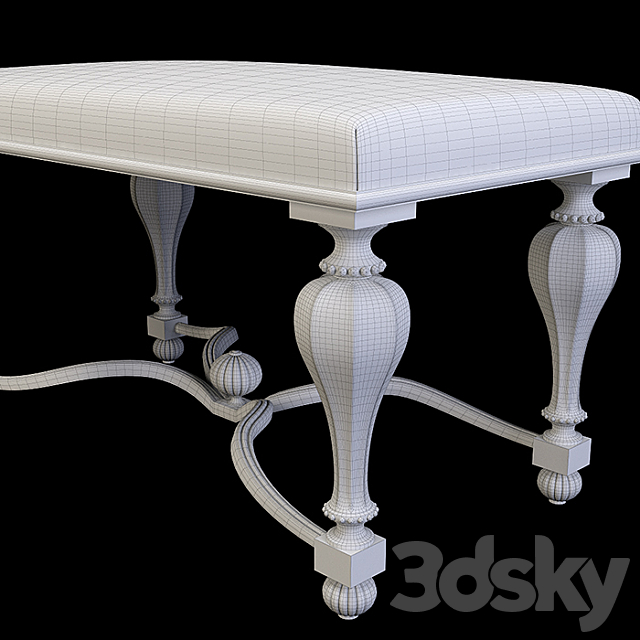 banquette Chelini 3DS Max Model - thumbnail 3