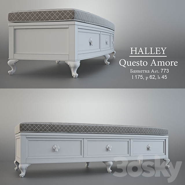 Banquette. HALLEY_Questo Amore_art.733 3DSMax File - thumbnail 1