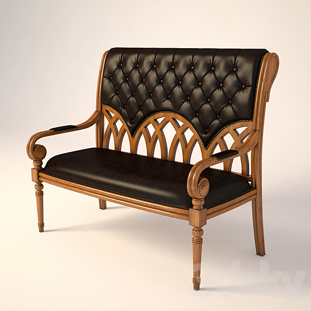 banquette TUDOR 3ds Max - thumbnail 1