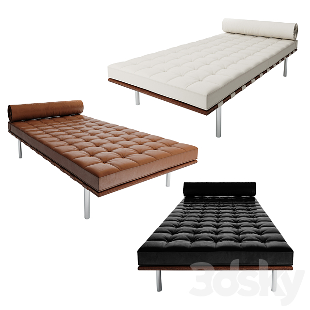 Barcelona_daybed 3DS Max Model - thumbnail 2