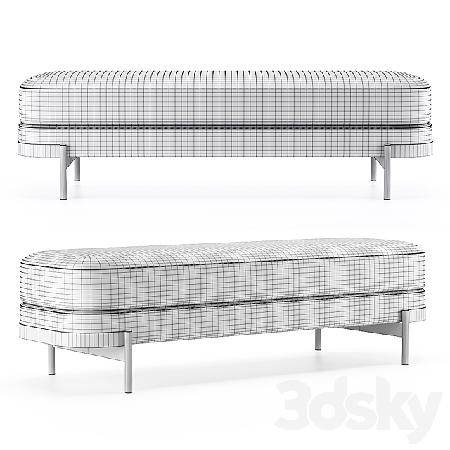 BARRY | Bench by HC28 Cosmo 3ds Max - thumbnail 2