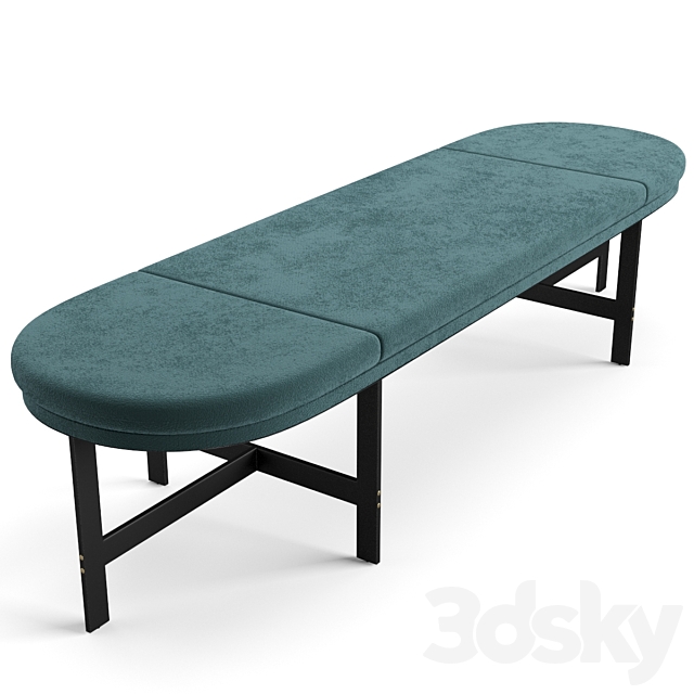 Baxter Passepartout bench 3DS Max Model - thumbnail 5