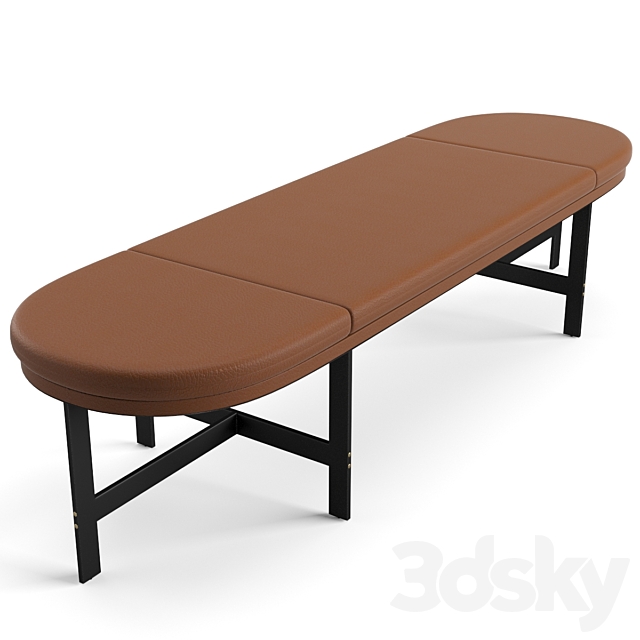 Baxter Passepartout bench 3DS Max Model - thumbnail 6