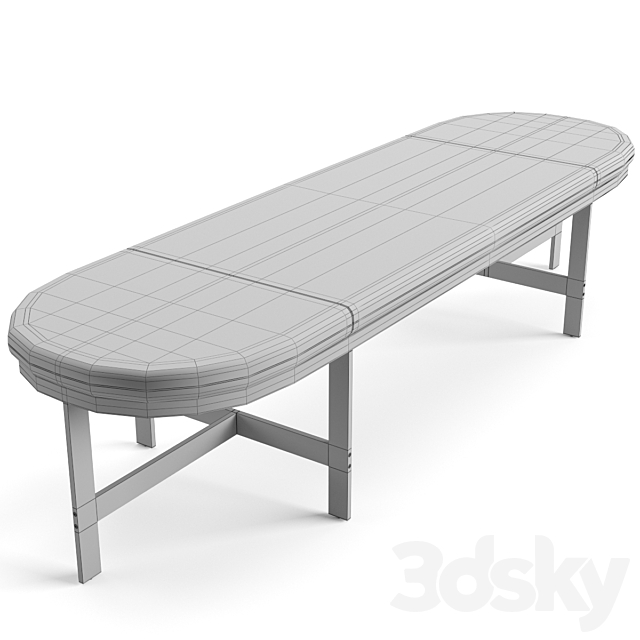 Baxter Passepartout bench 3DS Max Model - thumbnail 7