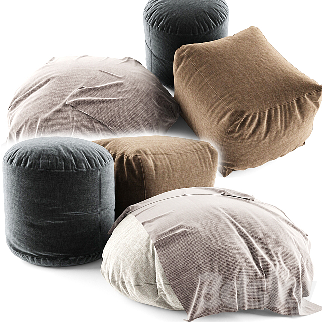 bean bag and pouf 3DSMax File - thumbnail 2