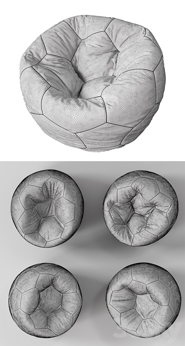 Bean Bag Ball Set 3DS Max Model - thumbnail 3